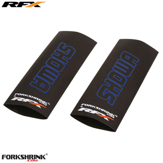 RFX Race Series Forkshrink Upper Fork Guard with Showa logo (Blue) Universal 125cc-525cc - Blue - RFX