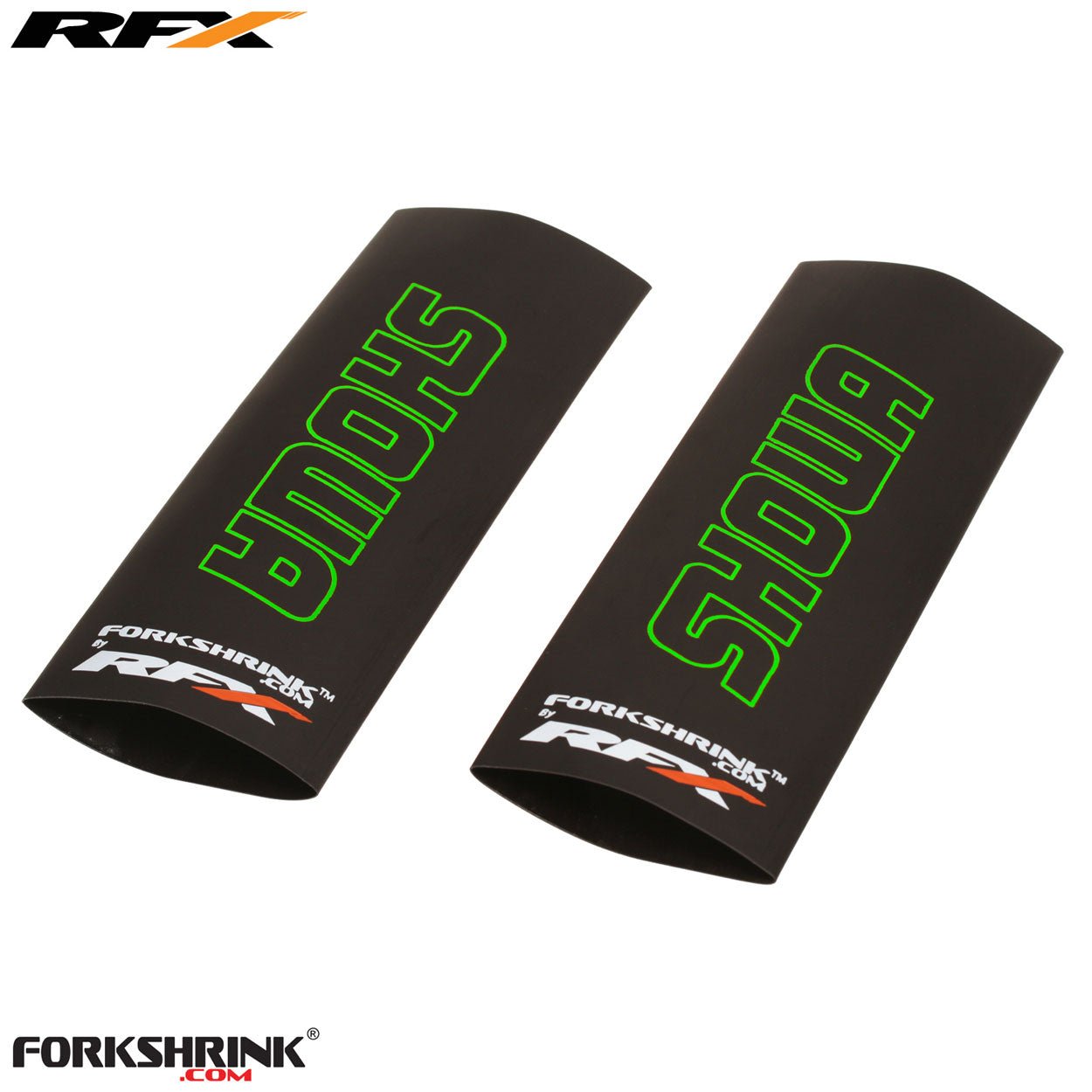 RFX Race Series Forkshrink Upper Fork Guard with Showa logo (Green) Universal 125cc-525cc - Green - RFX