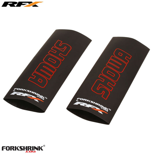 RFX Race Series Forkshrink Upper Fork Guard with Showa logo (Red) Universal 125cc-525cc - Red - RFX