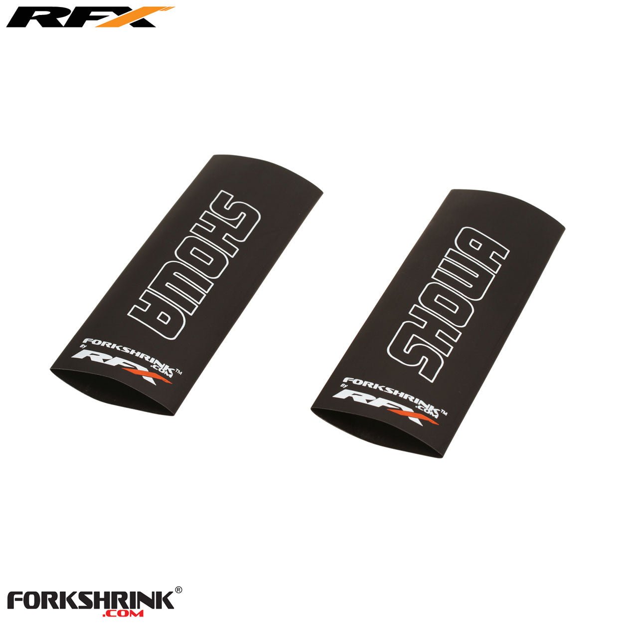 RFX Race Series Forkshrink Upper Fork Guard with Showa logo (White) Universal 85cc - White - RFX