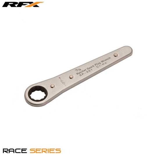 RFX Race Series Ratchet Type Plug Spanner (Silver) Size 14mm Thread / 20.6mm AF (NGK B Type) - Silver - RFX