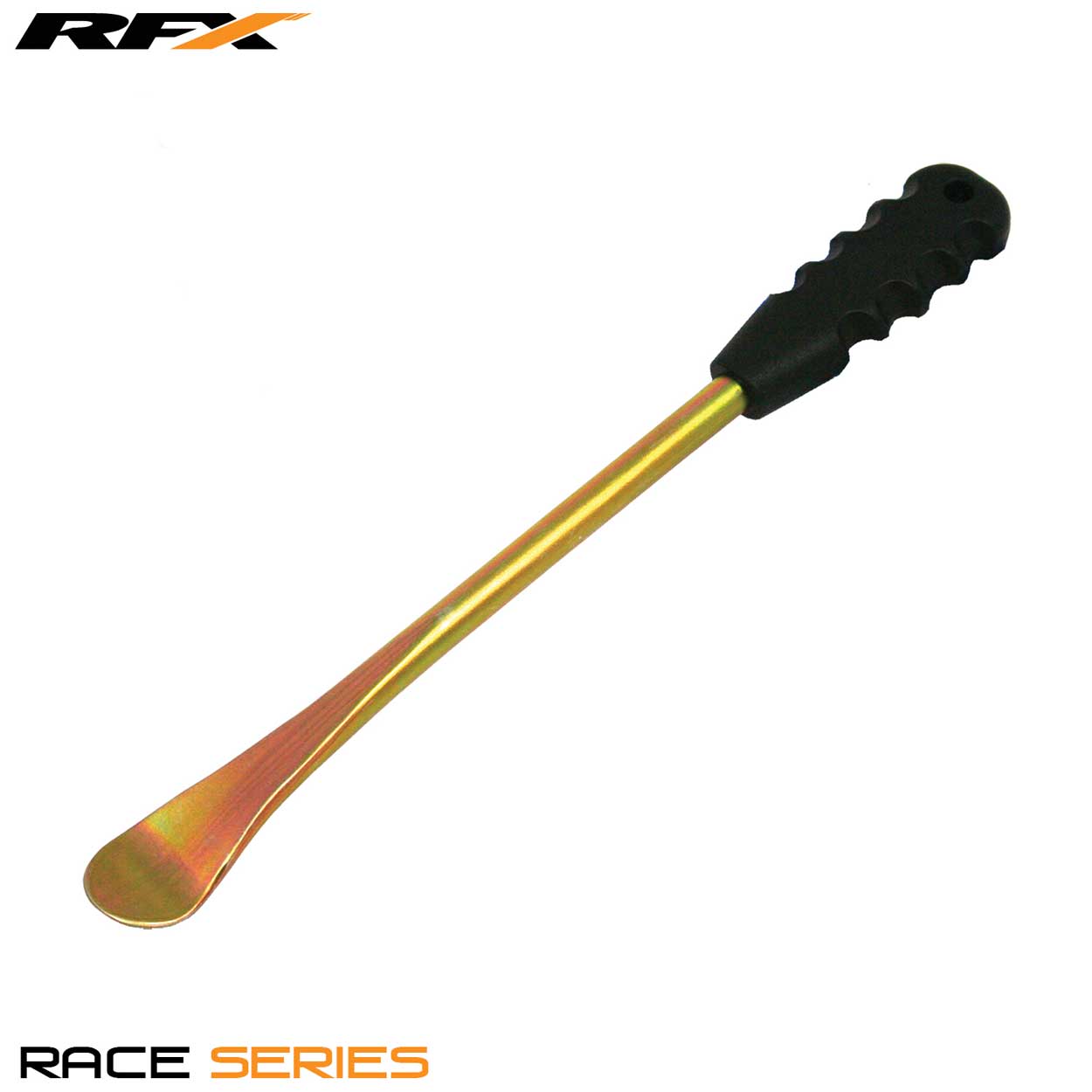 RFX Race Single Spoon end Tyre Lever (Gold) Universal with Black Handle 270mm / 11in Long - Gold - RFX
