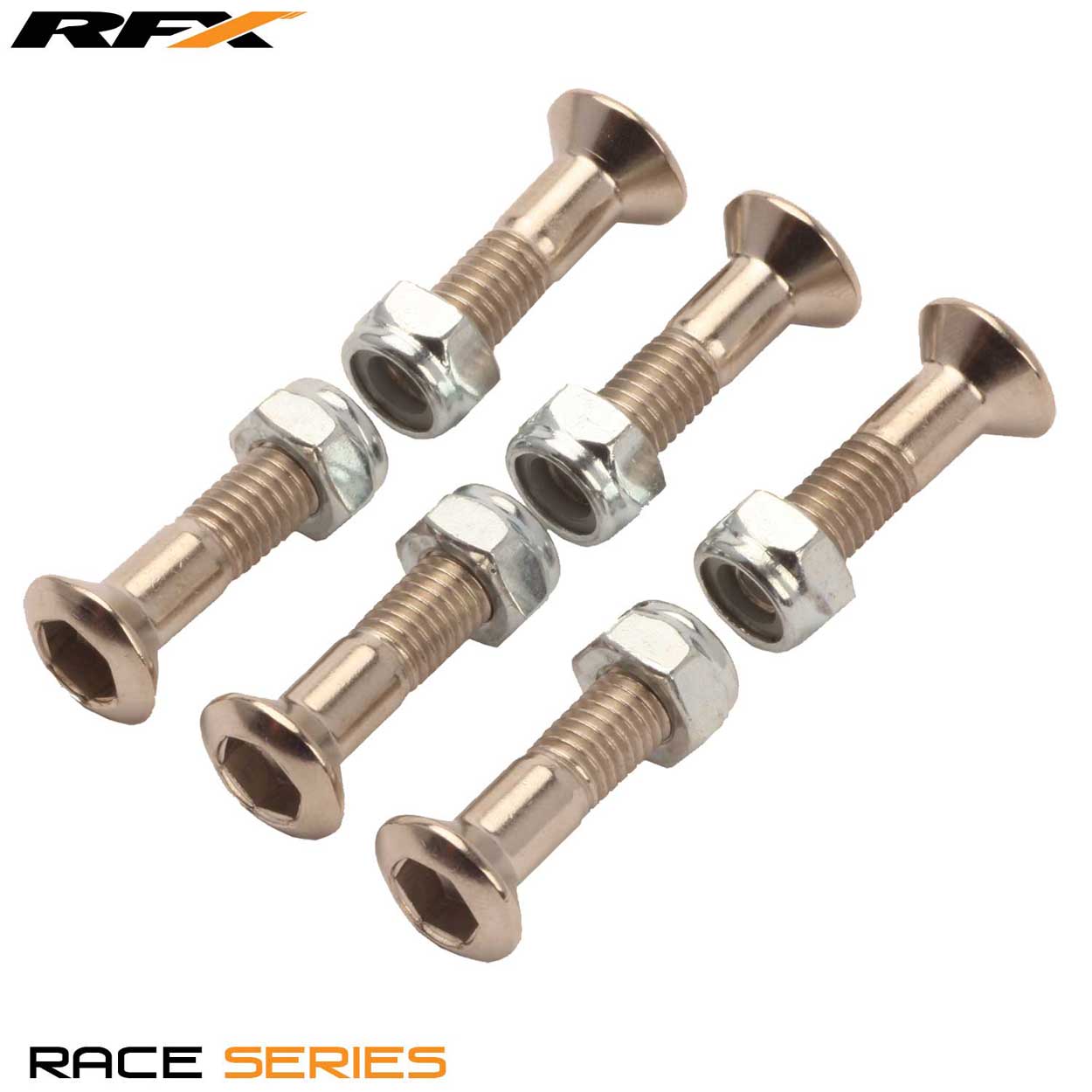 RFX Race Sprocket Bolt and Nut Kit (6pcs) M8 x 25mm KTM - Silver - RFX