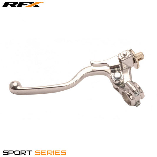 RFX Sport Cast Clutch Lever Assembly Universal 4 Stroke - Silver - RFX