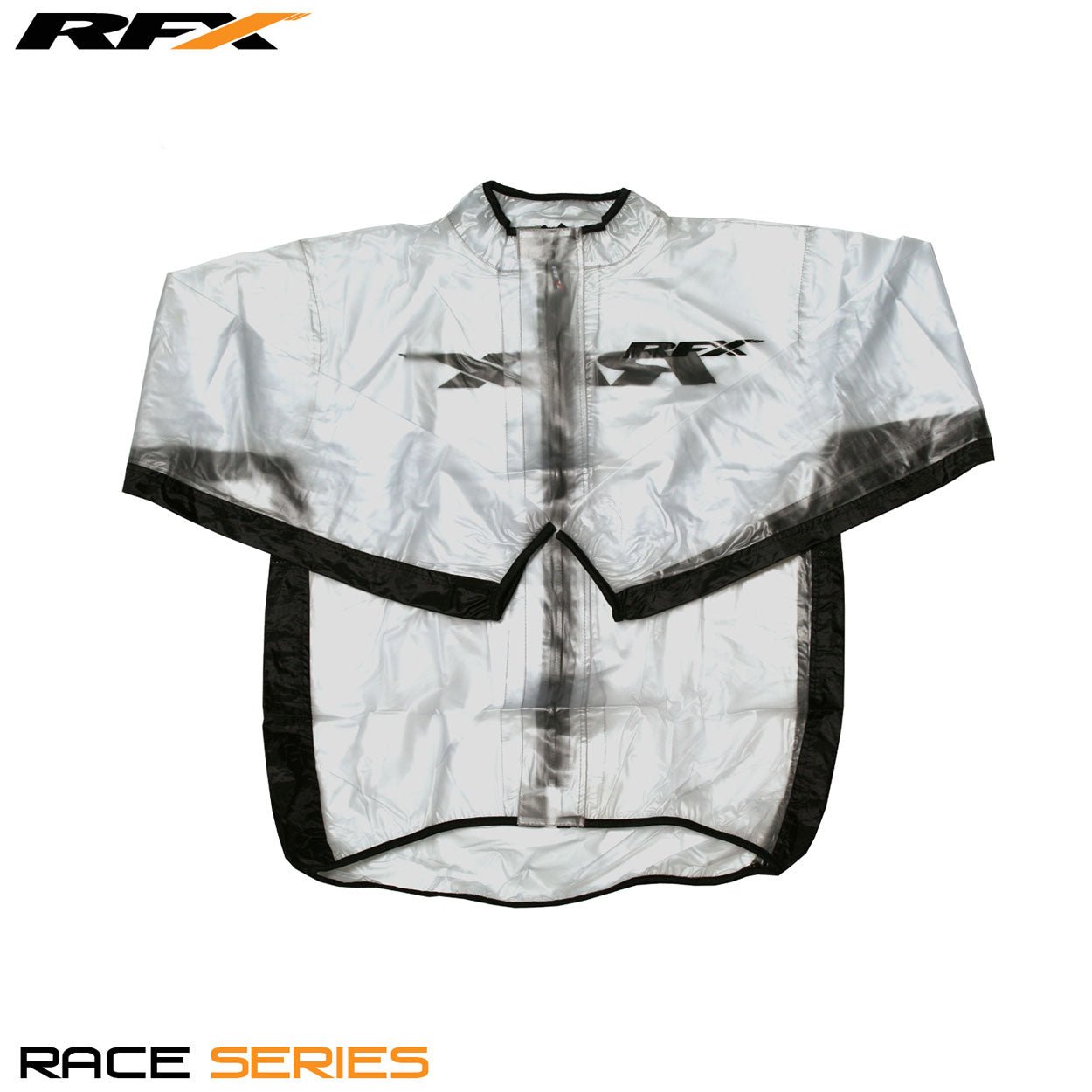 RFX Sport Wet Jacket (Clear/Black) Size Youth Medium (8-10) - Black - RFX