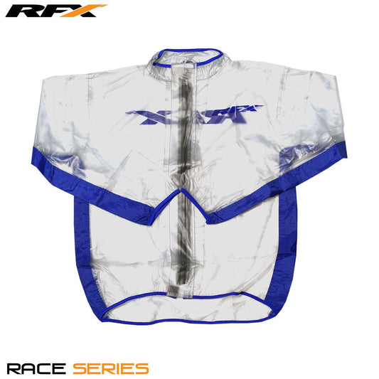 RFX Sport Wet Jacket (Clear/Blue) Size Adult Large - Blue - RFX
