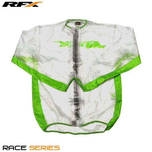 RFX Sport Wet Jacket (Clear/Green) Size Adult Large - Green - RFX