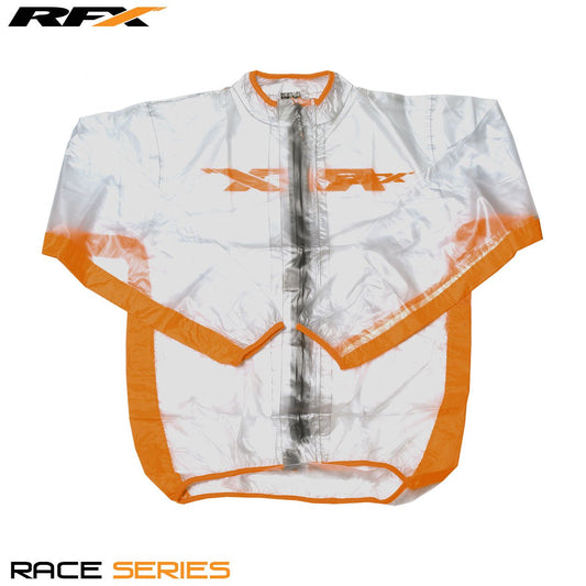 RFX Sport Wet Jacket (Clear/Orange) Size Adult Large - Orange - RFX