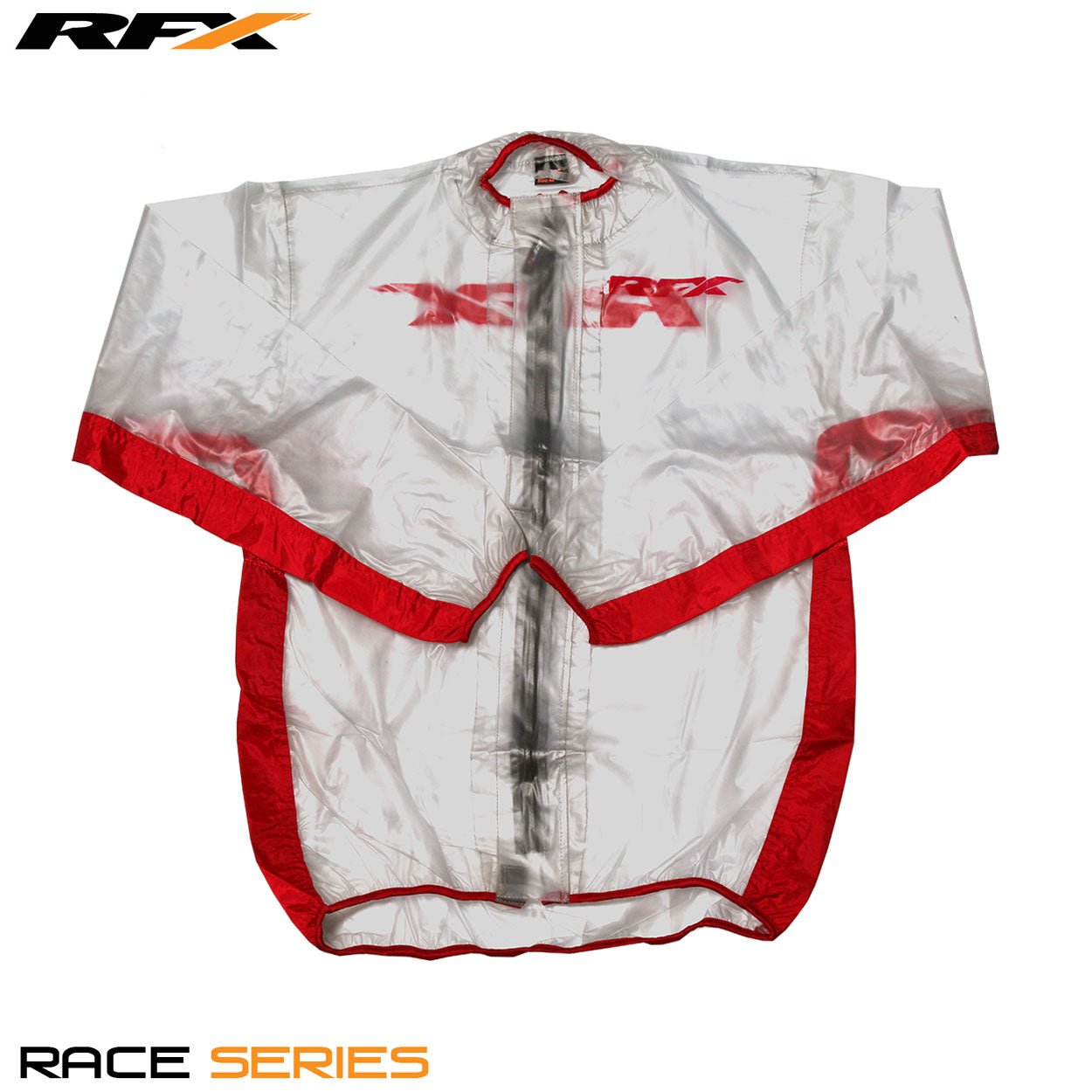 RFX Sport Wet Jacket (Clear/Red) Size Adult Medium - Red - RFX