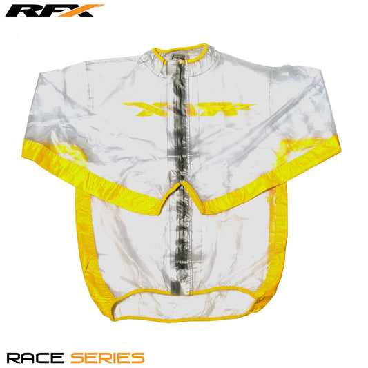RFX Sport Wet Jacket (Clear/Yellow) Size Adult Large - Yellow - RFX