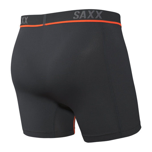 SAXX Kinetic HD Boxer Brief/ Black/Vermillion - SAXX