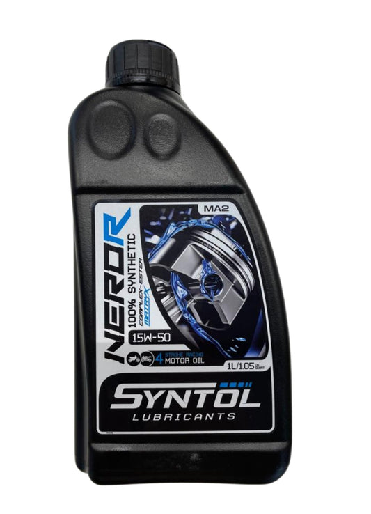 Syntol Nero-R 4T 15W-50 Racing motorcycle engine oil - 1 LITRE - Syntol Lubricants