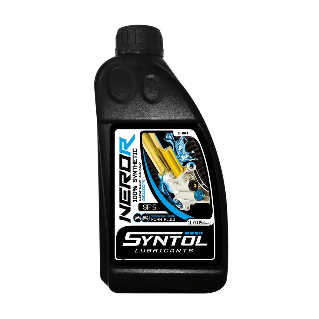 SYNTOL NERO-R SF 5 RACING MOTORCYCLE FORK FLUID 1 LITRE - Syntol Lubricants