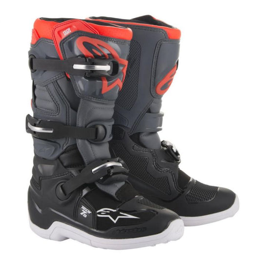 Alpinestars Boots Tech 7s Black Dark Gray Red Fluo - Alpinestars