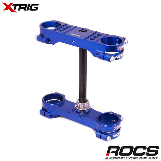 Xtrig Triple Clamp ROCS Tech (Blue) KTM SX50 17-20 Husqvarna TC50 17-20 (22mm offset) - Blue - XTRIG
